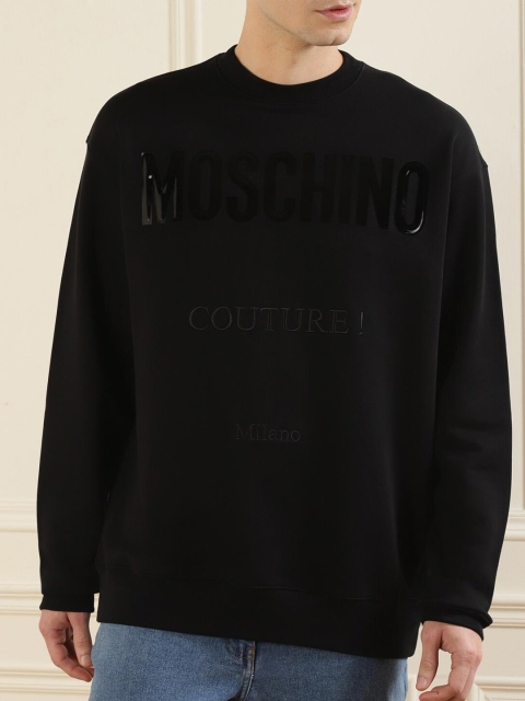 

MOSCHINO COUTURE Men Black Printed Sweatshirt