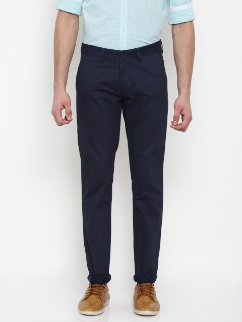 

Arrow Sport Men Navy Blue Chrysler Tapered Fit Printed Regular Trousers