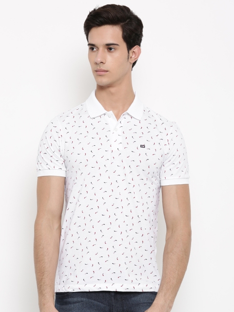 

Arrow Sport Men White Printed Polo Collar T-shirt