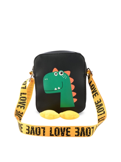 

Kids On Board Kids Black with green Dino 7 inches Picnic Bag