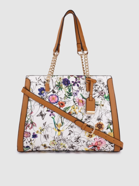 

Van Heusen Women Tan Brown Floral Printed Structured Shoulder Bag