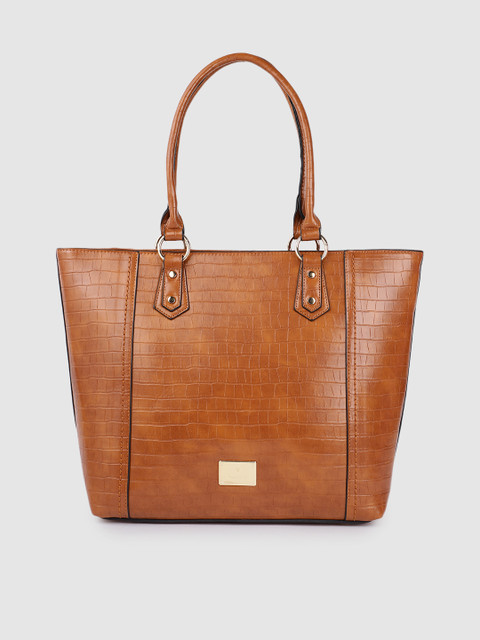 

Van Heusen Tan Brown Animal Textured PU Oversized Structured Shoulder Bag
