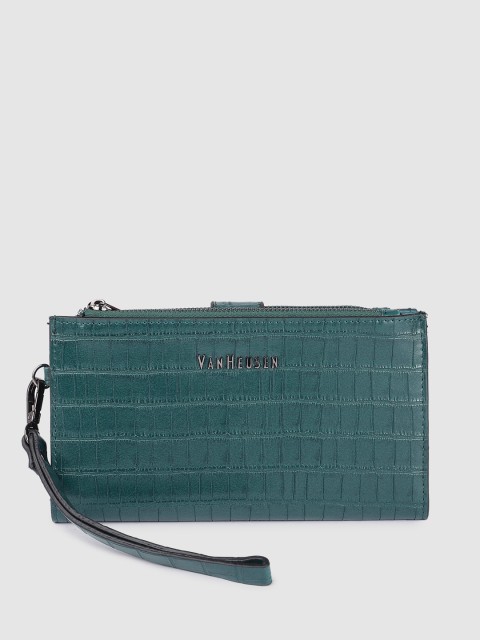 

Van Heusen Women Green Textured Two Fold Wallet