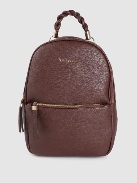 

Van Heusen Women Burgundy Solid Backpack