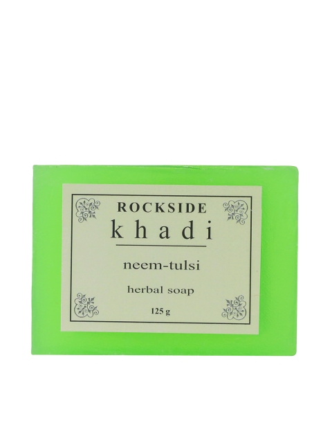 

ROCKSIDE KHADI Set of 3 Neem Tulsi Herbal Soap 125g, Green