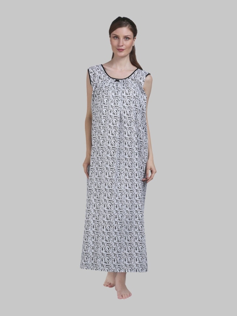 

Shararat Black Printed Maxi Nightdress