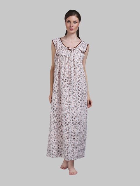 

Shararat Brown Printed Maxi Nightdress