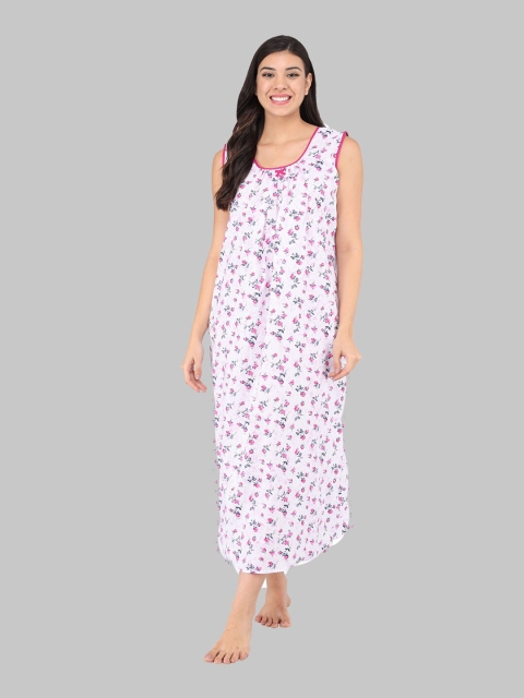 

Shararat Pink Printed Maxi Nightdress