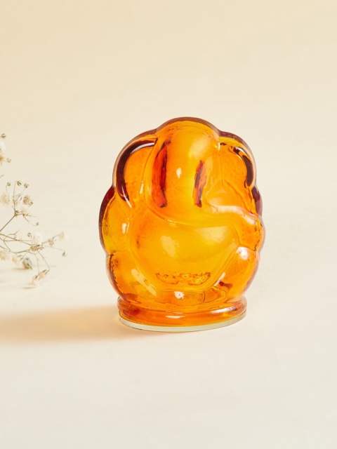 

Home Centre Yellow Textured Crystal Ganesha Figurine Showpiece