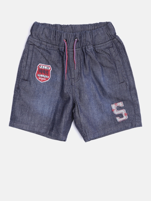 

Palm Tree Boys Navy Blue Washed Denim Shorts