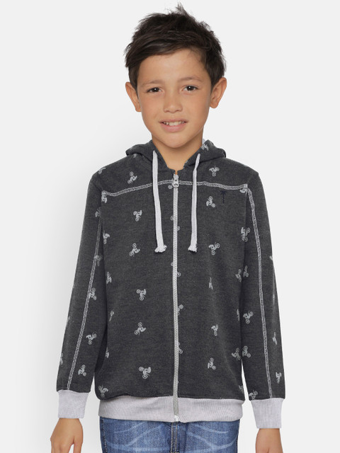 

Palm Tree Boys Grey Printed Hooded Sweatshirt