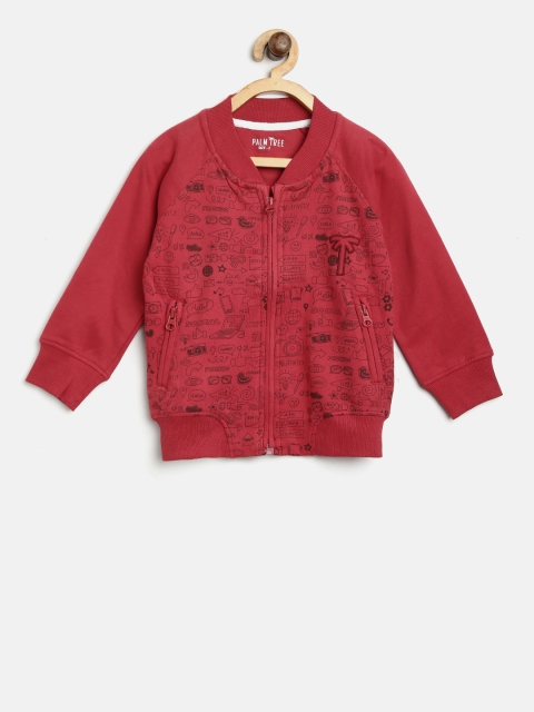 

Palm Tree Boys Red & Black Printed Sweatshirt