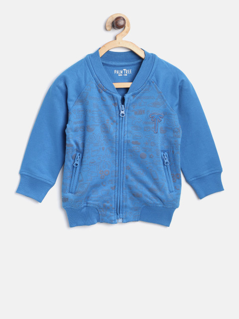 

Palm Tree Boys Blue & Grey Printed Sweatshirt