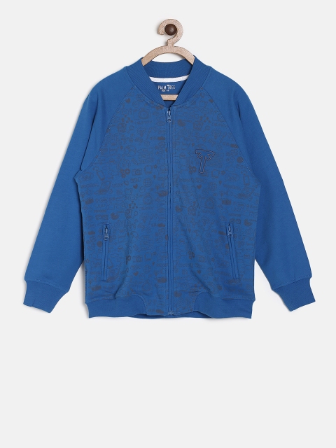 

Palm Tree Boys Blue CR BRIDGE Printed Open Front Jacket