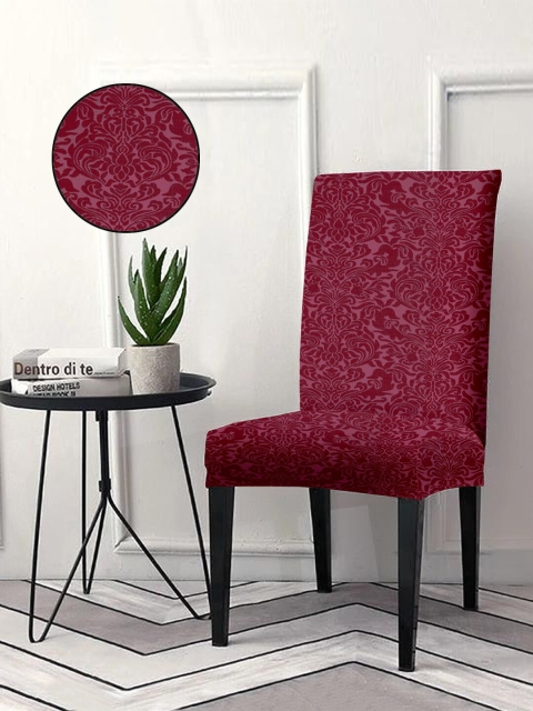

Cortina Maroon Polyester Chair Cover