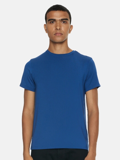 

SMUGGLERZ INC Men Blue Round Neck T-shirt