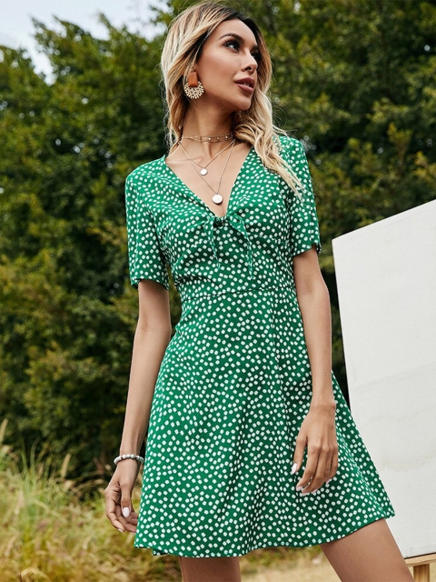 

La Aimee Green Dress