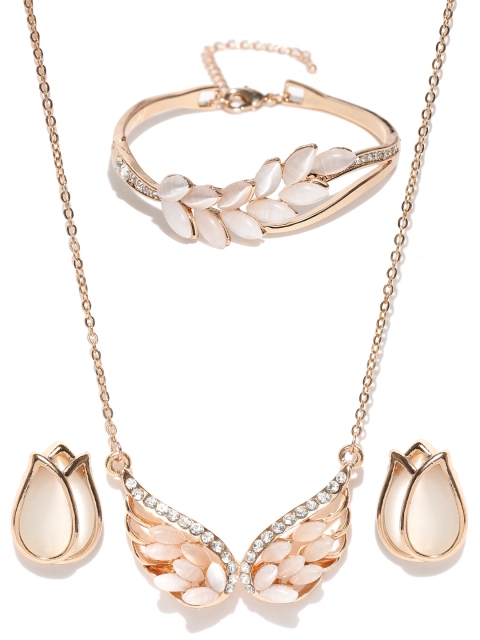 

YouBella Gold-Plated Stone-Studded Jewellery Set