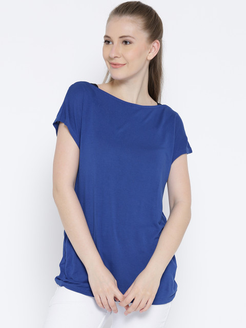 

United Colors of Benetton Women Blue Styled Back Top