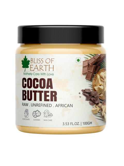 

Bliss of Earth 100% Organic Raw Cocoa Butter-100 gm, Coffee brown
