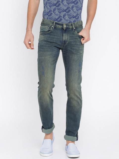 

Pepe Jeans Men Blue Mid-Rise Mildly Distressed Jeans