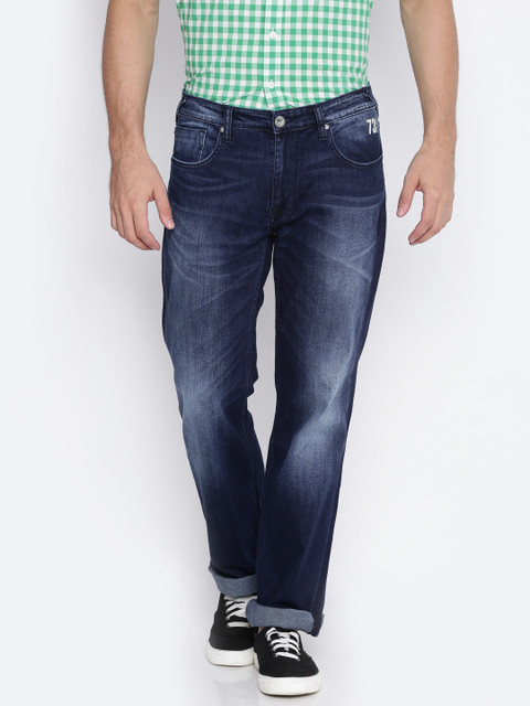 

Pepe Jeans Men Blue Regular Fit Mid-Rise Clean Look Stretchable Jeans