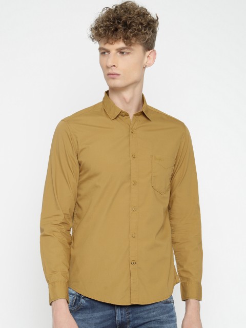 

Pepe Jeans Men Brown Semi Regular Fit Solid Casual Shirt