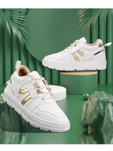 

mr wonker Women White High-Top Sneakers