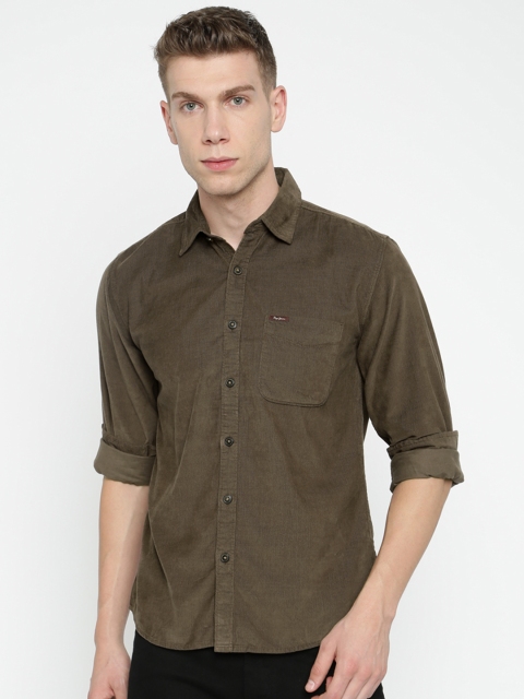 

Pepe Jeans Men Brown Semi Regular Fit Solid Casual Shirt