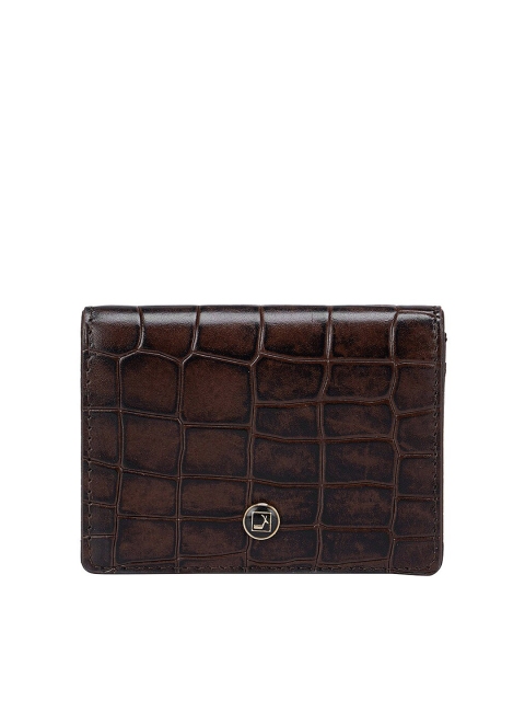 

Da Milano Men Brown Textured Leather Card Holder