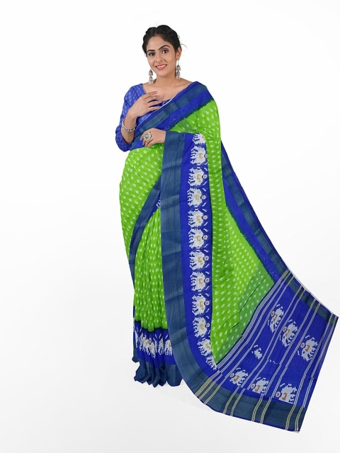 

Florence Green & Blue Kalamkari Silk Blend Ready to Wear Bhagalpuri Saree
