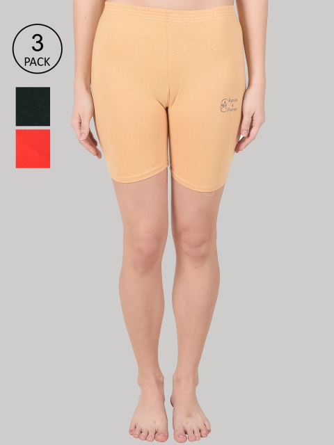 

Apraa & Parma Women Beige Slim Fit Cycling Sports Shorts