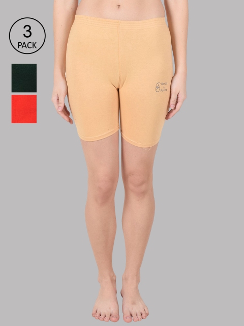 

Apraa & Parma Women Beige Slim Fit Cycling Sports Shorts