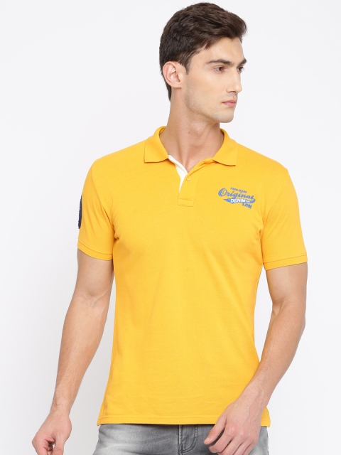 

Pepe Jeans Men Yellow Solid Polo Collar T-shirt