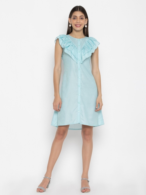 

OCTICS Green A-Line Dress