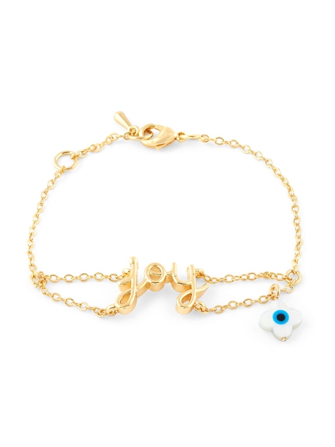 

MINUTIAE Gold-Plated White Crystals Studded Jewellery Set