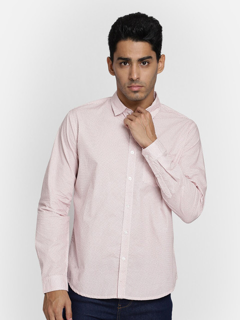 

Aazing London Men Pink Classic Printed Casual Shirt