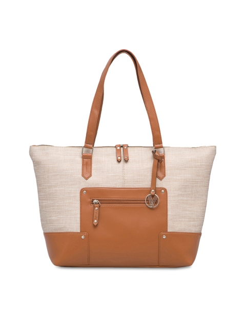 

VIVA Beige & Brown Colourblocked Shoulder Bag