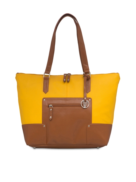 

VIVA Yellow & Brown Colourblocked Shoulder Bag
