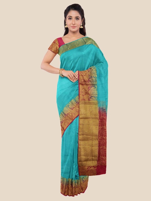 

Kalamandir Blue & Red Saree