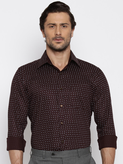 

Park Avenue Men Brown Slim Fit Printed Casual Shirt