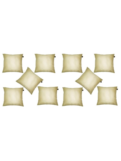 

Lushomes Beige Set of 10 Square Cushion Cover