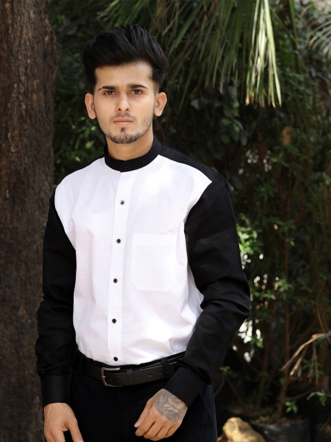 

FRENCH CROWN Men White Standard Formal Shirt