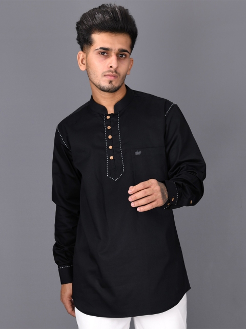 

FRENCH CROWN Men Black Standard Casual Shirt