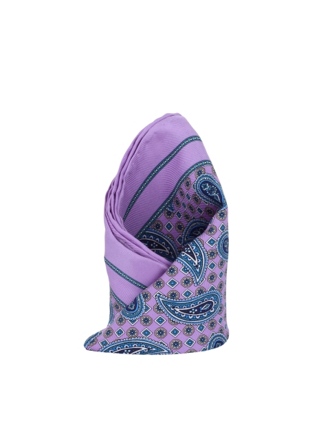 

Alvaro Castagnino Purple Paisley Print Pocket Square