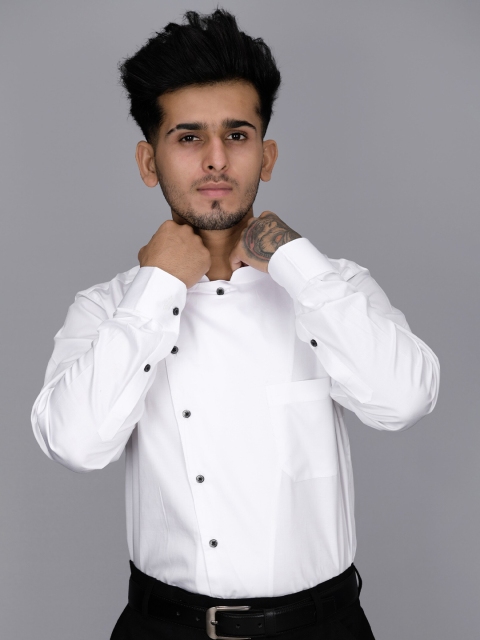 

FRENCH CROWN Men White Standard Formal Shirt