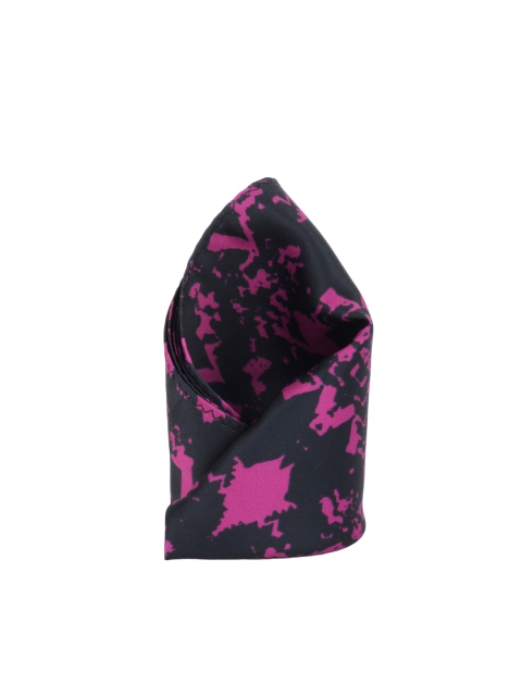 

Alvaro Castagnino Black & Magenta Printed Pocket Square
