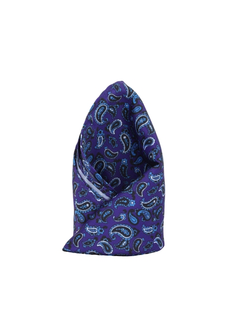 

Alvaro Castagnino Blue Paisley Print Pocket Square