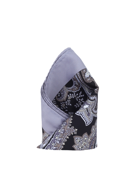 

Alvaro Castagnino Black Paisley Print Pocket Square, Blue