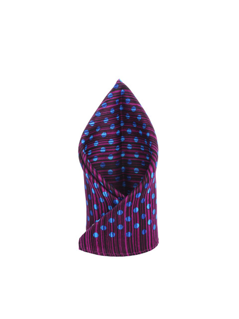 

Alvaro Castagnino Purple & Blue Printed Pocket Square